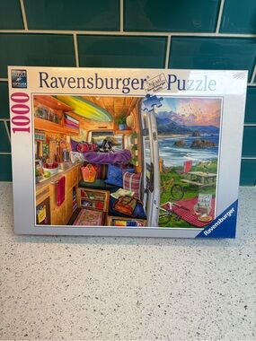 Ravensburger 1000-Piece Puzzle - White Box with Colorful Camper Scene